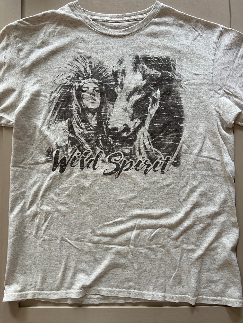 Wild Spirit Graphic Tee - Light Heathered Beige